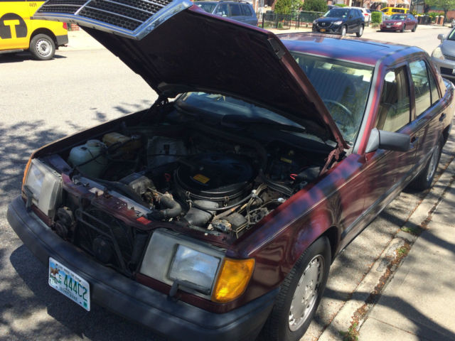 1989 Burgundy Mercedes-Benz 300-Series Sedan