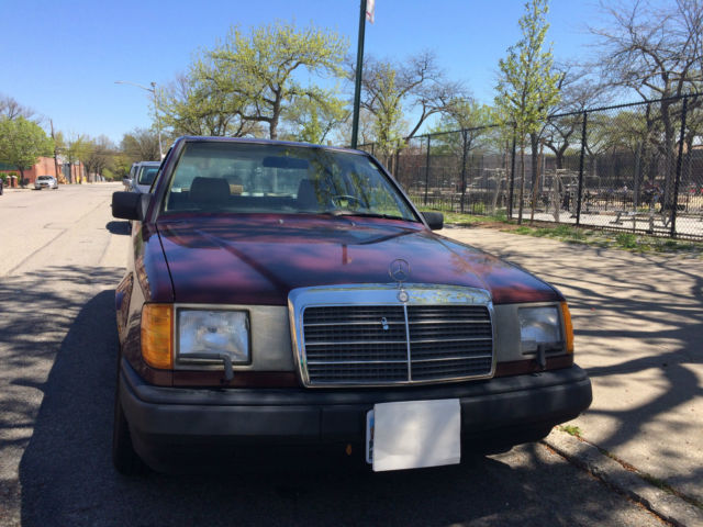1989 Burgundy Mercedes-Benz 300-Series Sedan