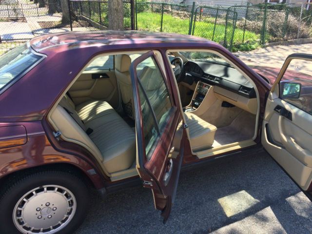 1989 Burgundy Mercedes-Benz 300-Series Sedan