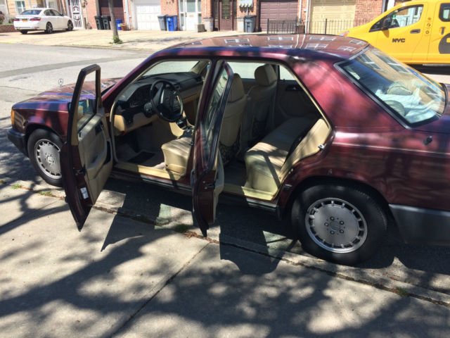 1989 Burgundy Mercedes-Benz 300-Series Sedan