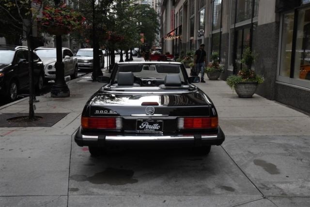 1989 Black Mercedes-Benz 500-Series Convertible