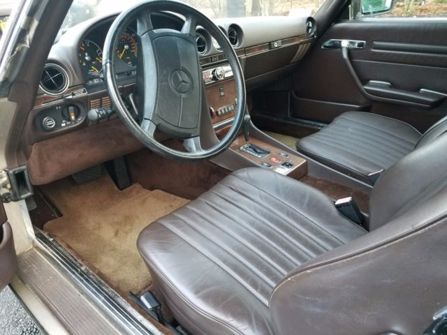 1989 Silver Mercedes-Benz SL-Class Convertible