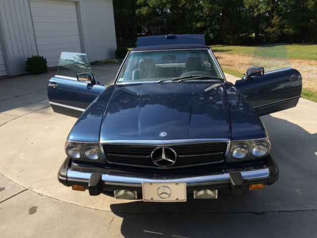 1989 Cobalt Blue Mercedes-Benz SL-Class Convertible