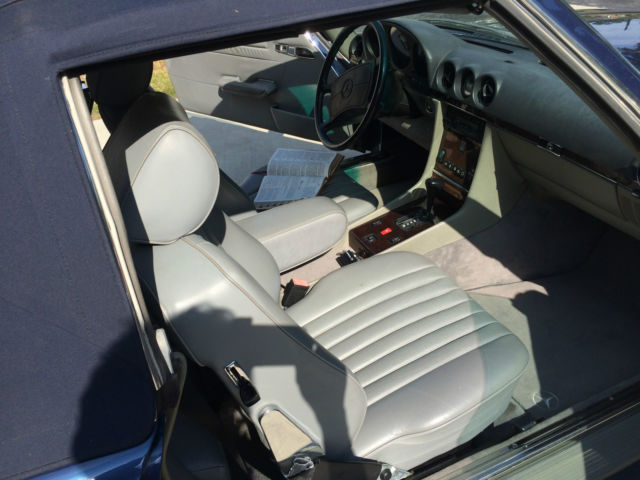 1989 Cobalt Blue Mercedes-Benz SL-Class Convertible