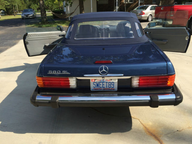 1989 Cobalt Blue Mercedes-Benz SL-Class Convertible
