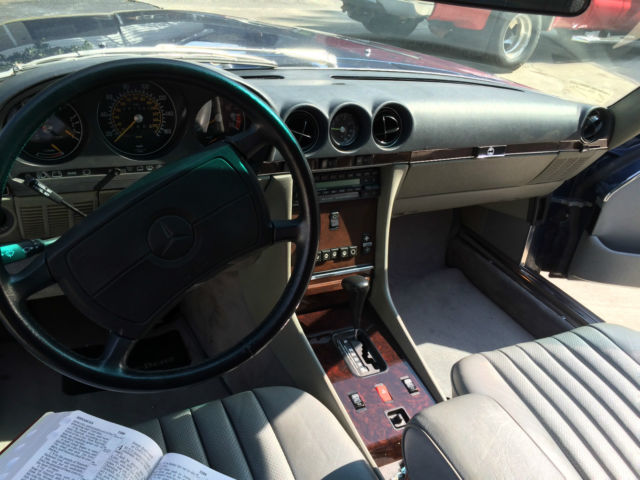 1989 Cobalt Blue Mercedes-Benz SL-Class Convertible