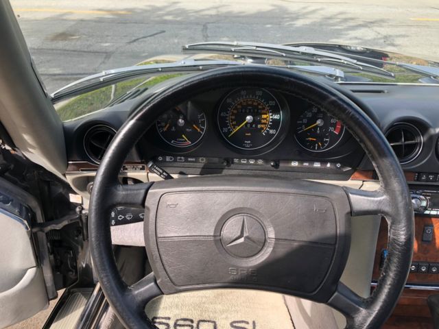 1989 Gray Mercedes-Benz SL-Class Convertible