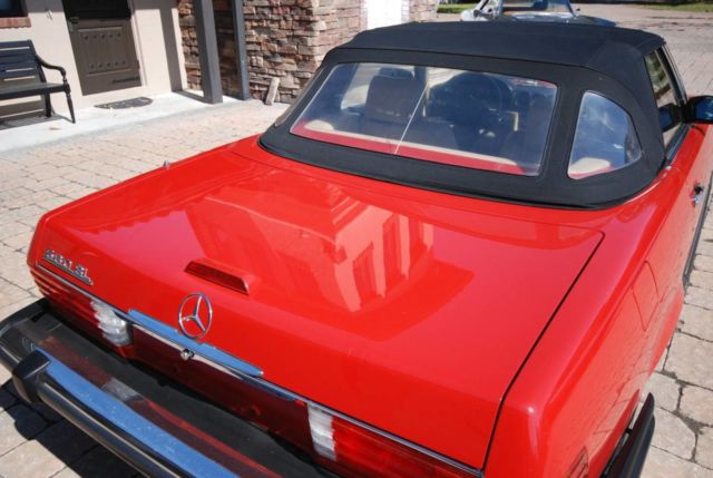 1989 Red Mercedes-Benz SL-Class Convertible