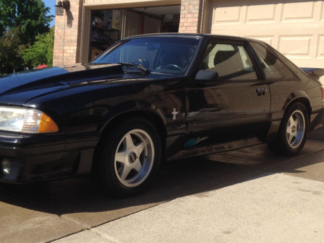 1989 Maroon Ford Mustang Hatchback