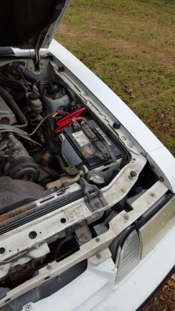 1989 White Ford Mustang Convertible