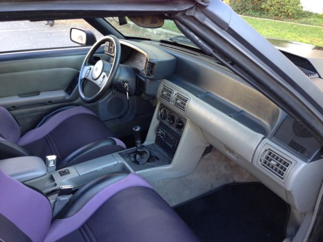 1989 Black Ford Mustang Convertible