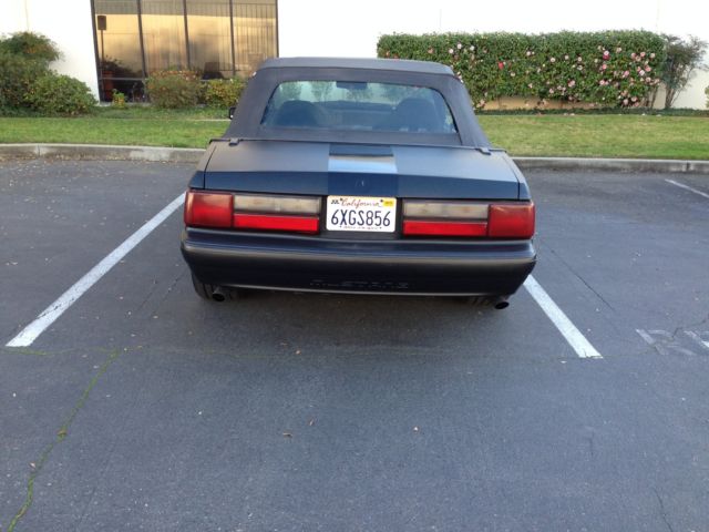 1989 Black Ford Mustang Convertible