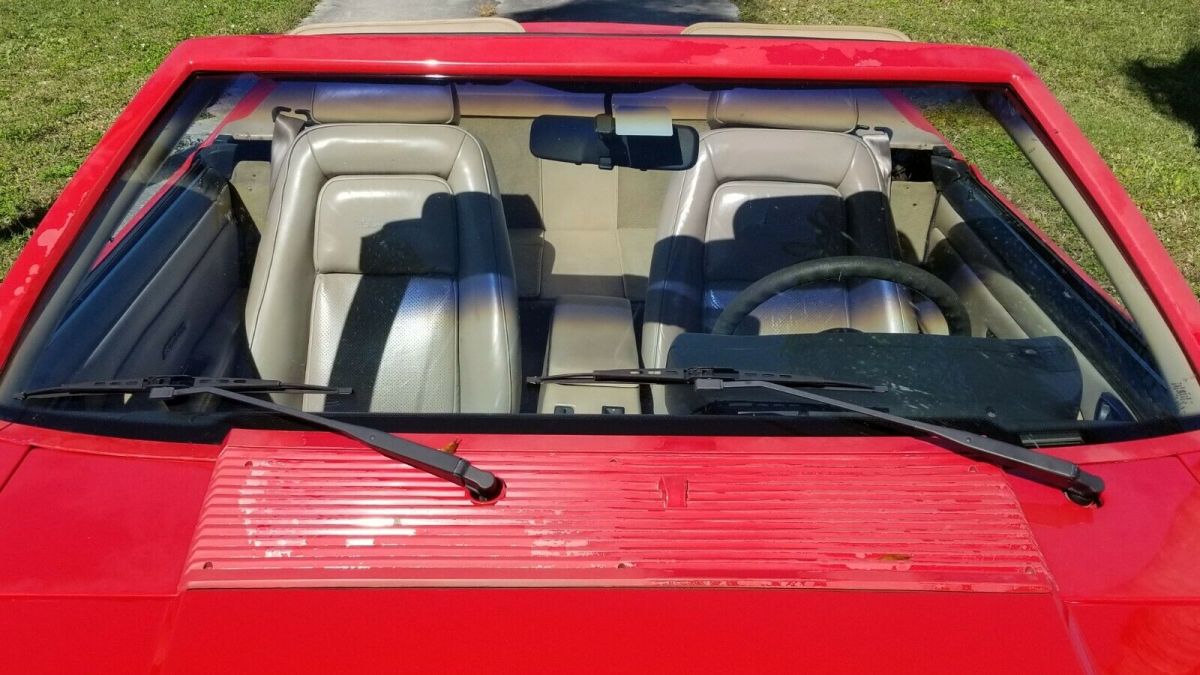 1989 Red Ford Mustang Convertible