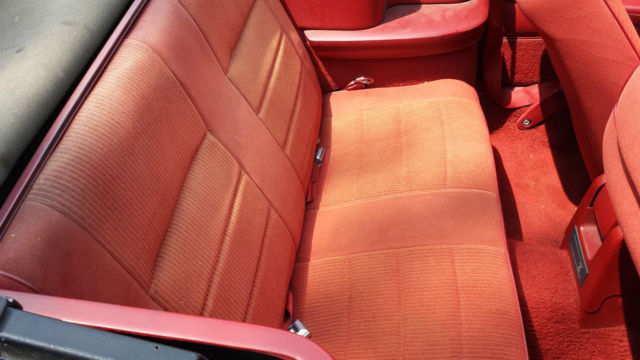 1989 Burgundy Ford Mustang Convertible