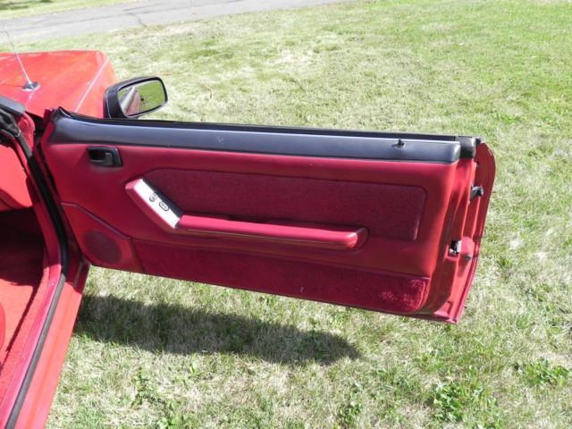 1989 Scartlet Red Ford Mustang Convertible