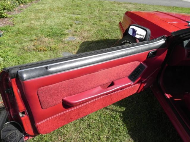 1989 Scartlet Red Ford Mustang Convertible