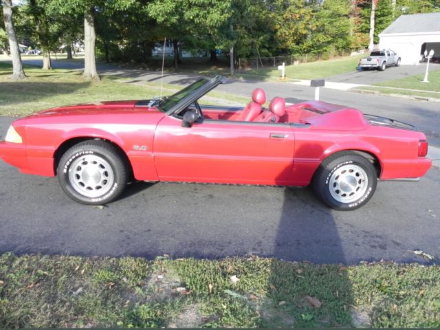 1989 Scartlet Red Ford Mustang Convertible