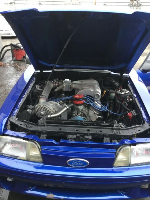 1989 Blue Ford Mustang