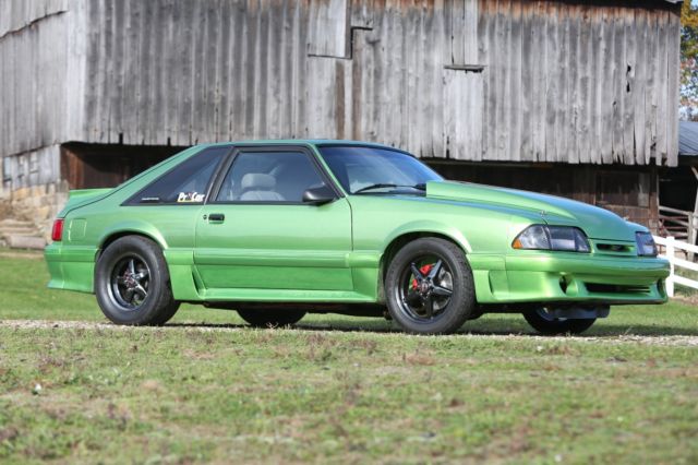 1989 Green Ford Mustang Hatchback