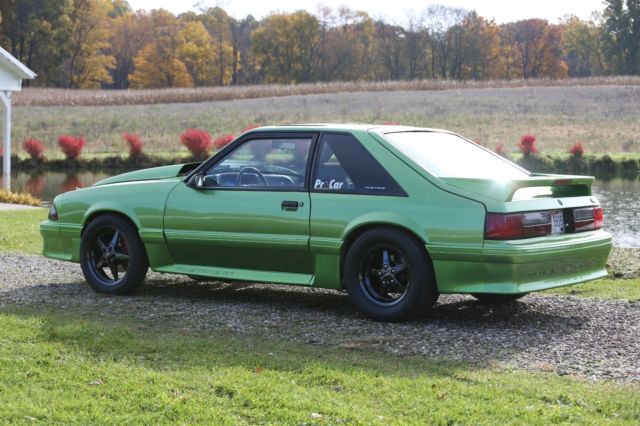 1989 Green Ford Mustang Hatchback