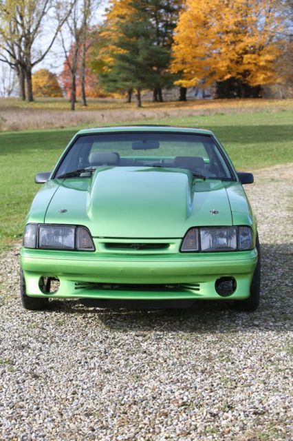 1989 Green Ford Mustang Hatchback
