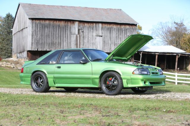 1989 Green Ford Mustang Hatchback