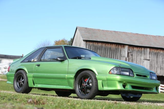 1989 Green Ford Mustang Hatchback