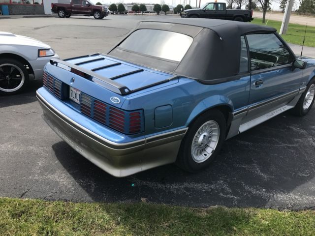 1989 Blue Ford Mustang Convertible