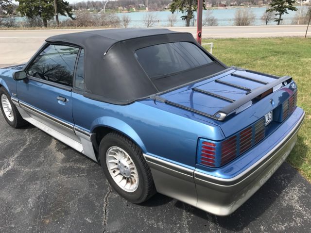 1989 Blue Ford Mustang Convertible