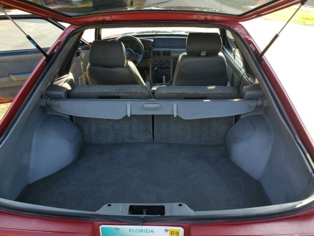 1989 Red Ford Mustang Hatchback
