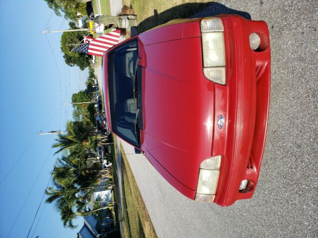 1989 Red Ford Mustang Hatchback