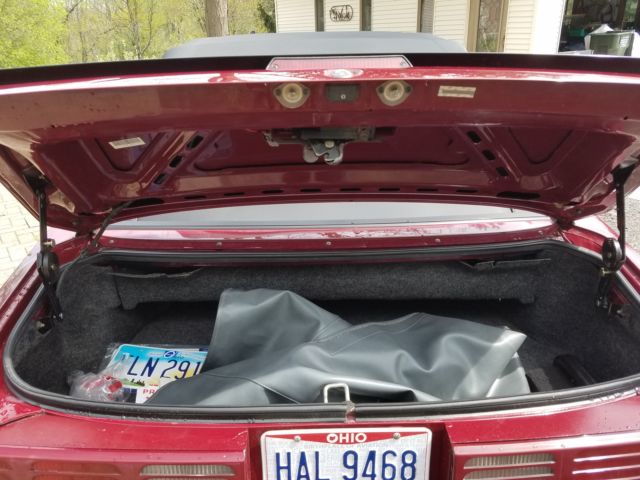 1989 Red Ford Mustang Convertible