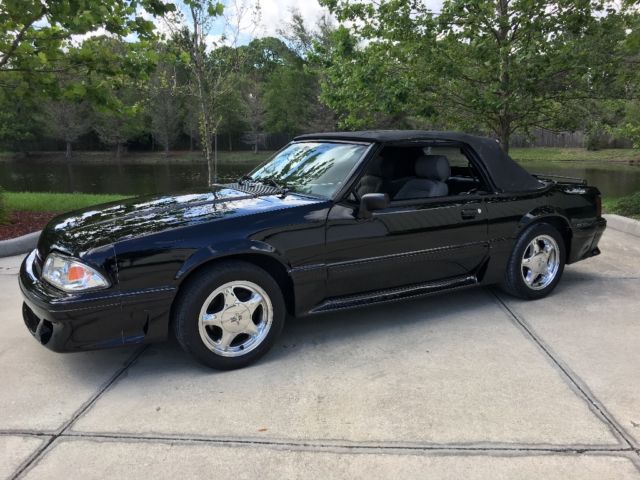 1989 Black Ford Mustang Convertible