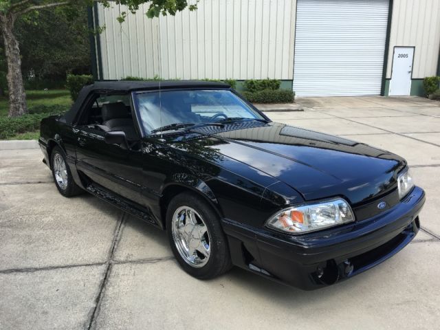 1989 Black Ford Mustang Convertible
