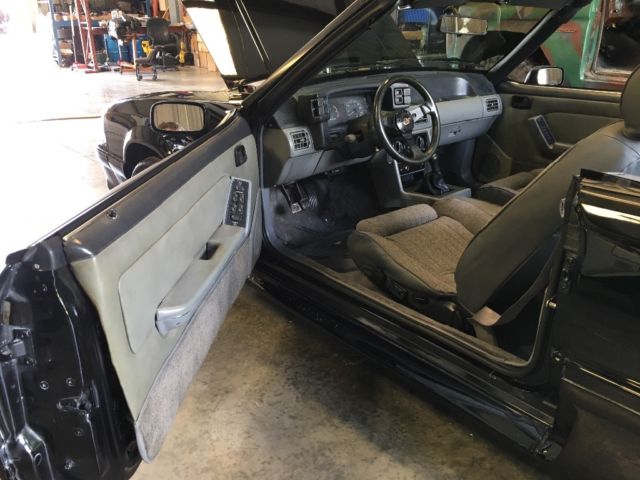 1989 Black Ford Mustang Convertible
