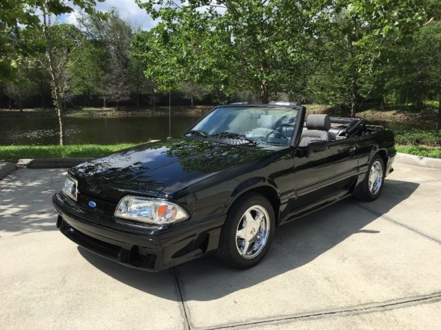 1989 Black Ford Mustang Convertible