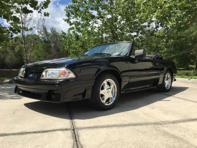 1989 Black Ford Mustang Convertible