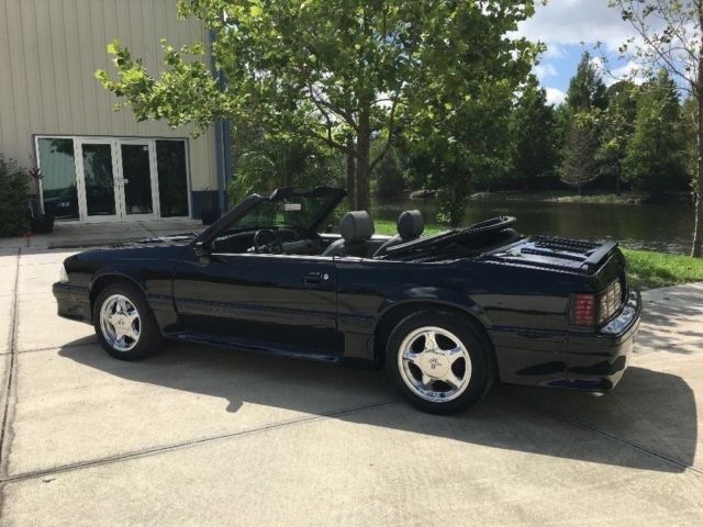 1989 Black Ford Mustang Convertible
