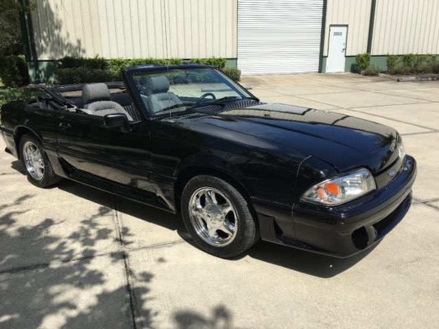 1989 Black Ford Mustang Convertible
