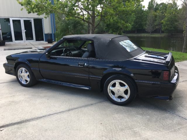 1989 Black Ford Mustang Convertible