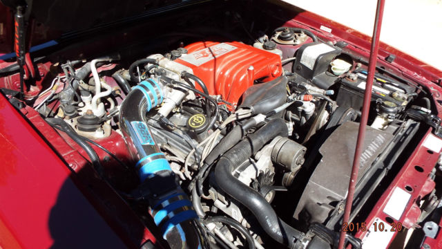 1989 Red Ford Mustang Convertible