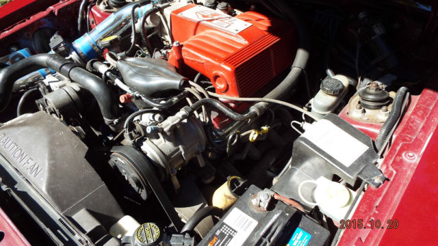 1989 Red Ford Mustang Convertible