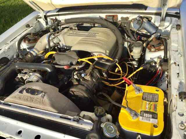 1989 White Ford Mustang Hatchback