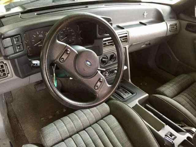 1989 White Ford Mustang Hatchback