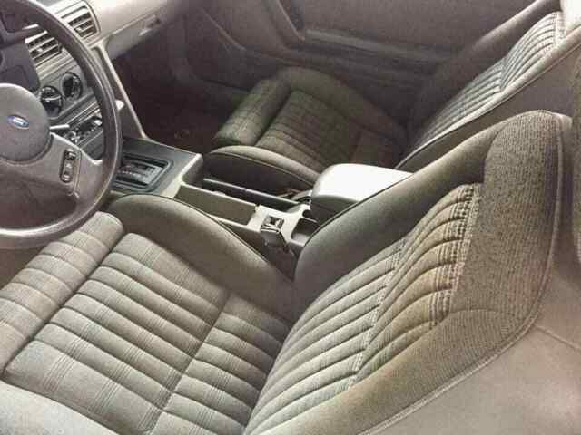 1989 White Ford Mustang Hatchback