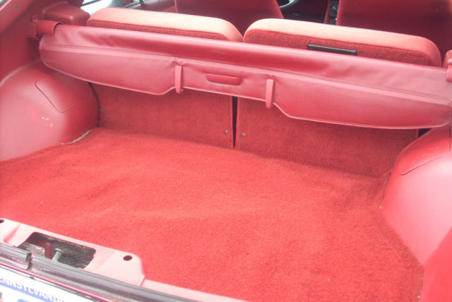 1989 Burgundy Ford Mustang Hatchback