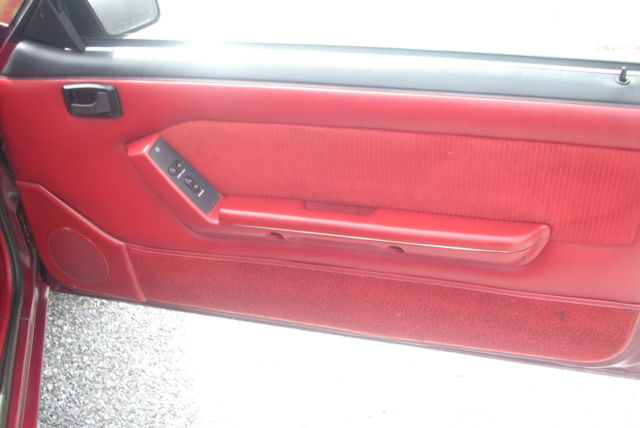 1989 Burgundy Ford Mustang Hatchback