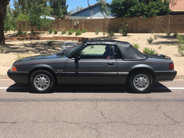 1989 Dark Gray Metallic Ford Mustang Convertible