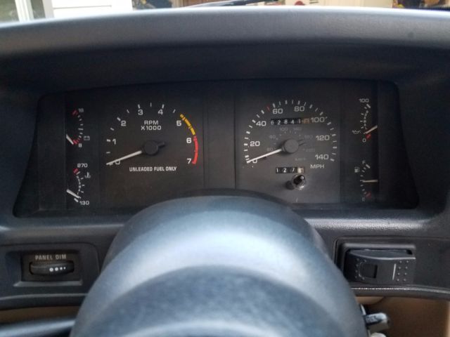 1989 White Ford Mustang Convertible