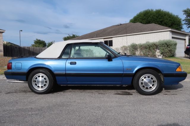 1989 White Ford Mustang Convertible
